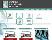 Tablet Screenshot of camaraempresariaolavarria.com